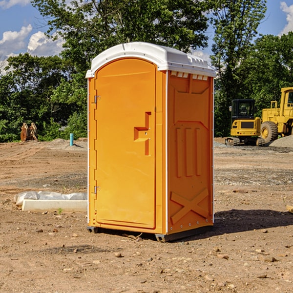 how often are the porta potties cleaned and serviced during a rental period in Columbia South Dakota